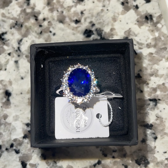 Size 9 Platinum-Plated Sterling Silver Ring with Infinite Elements Zirconia - Picture 2 of 10